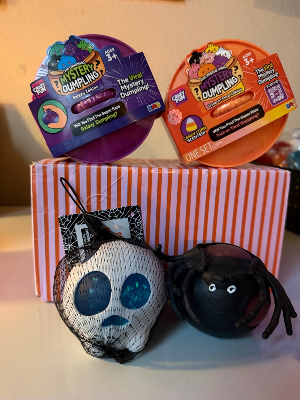 🧡💛RMS Dumpling “Candy Corn & Galaxy” Editions - Skull & Spider Squishes!!🕷️💀